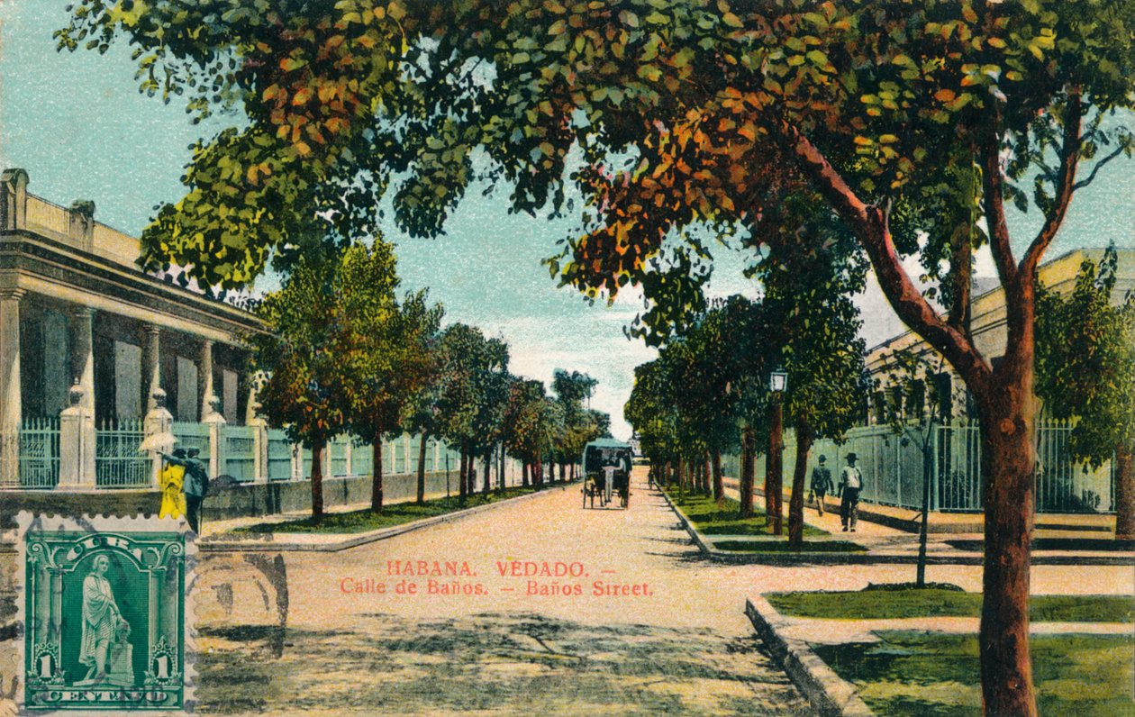 Ulica Banos, Hawana, Kuba, ok. 1910 r. autorstwa Unbekannt