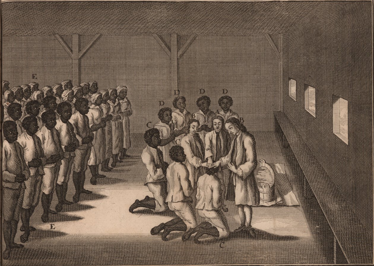 Chrzest czarnych niewolników, 1757. autorstwa Unbekannt