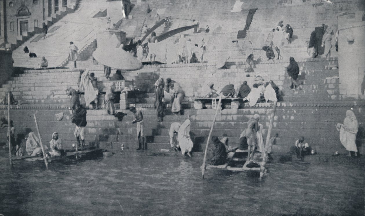Kąpiel w Benares, 1924 autorstwa Unbekannt
