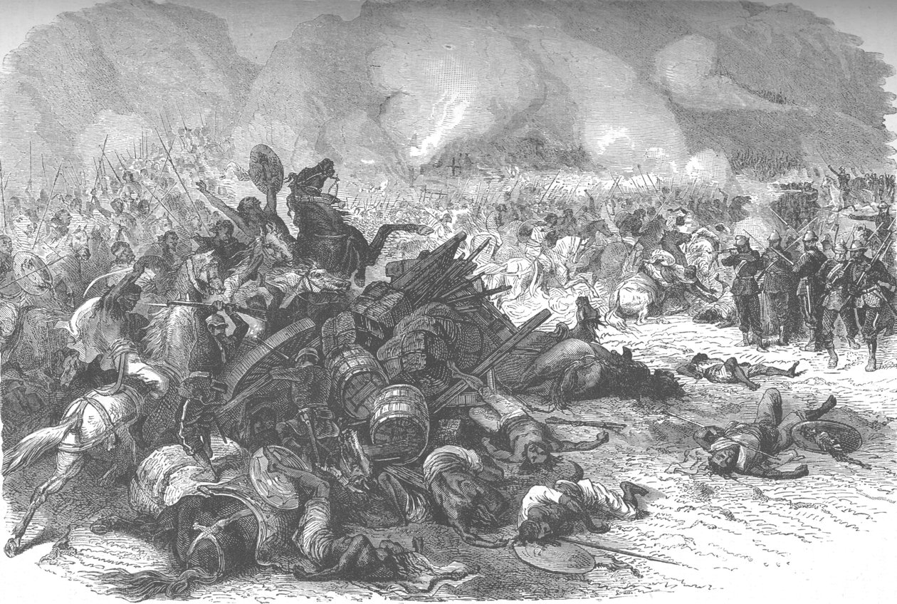 Bitwa przed Magdalą, ok. 1880 r. autorstwa Unbekannt