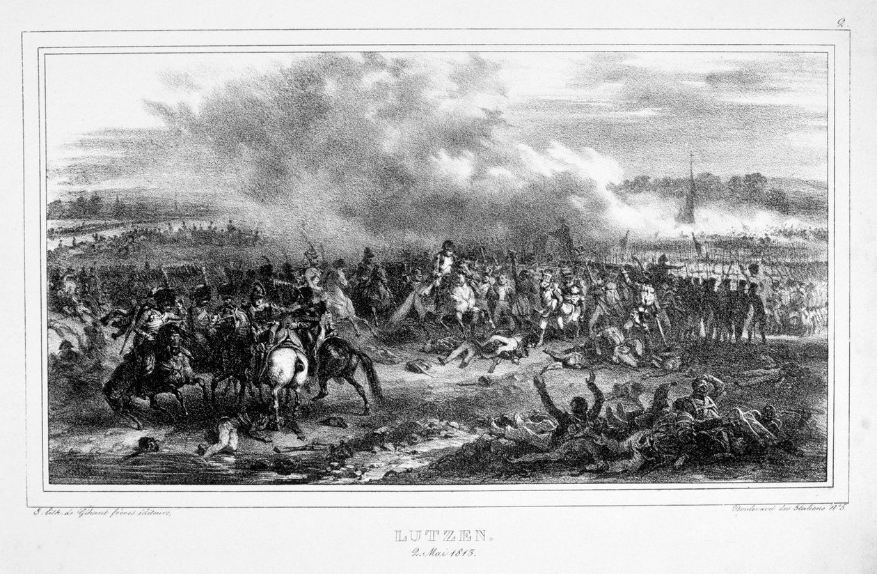 Bitwa pod Lutzen, 2 maja 1813 autorstwa Unbekannt