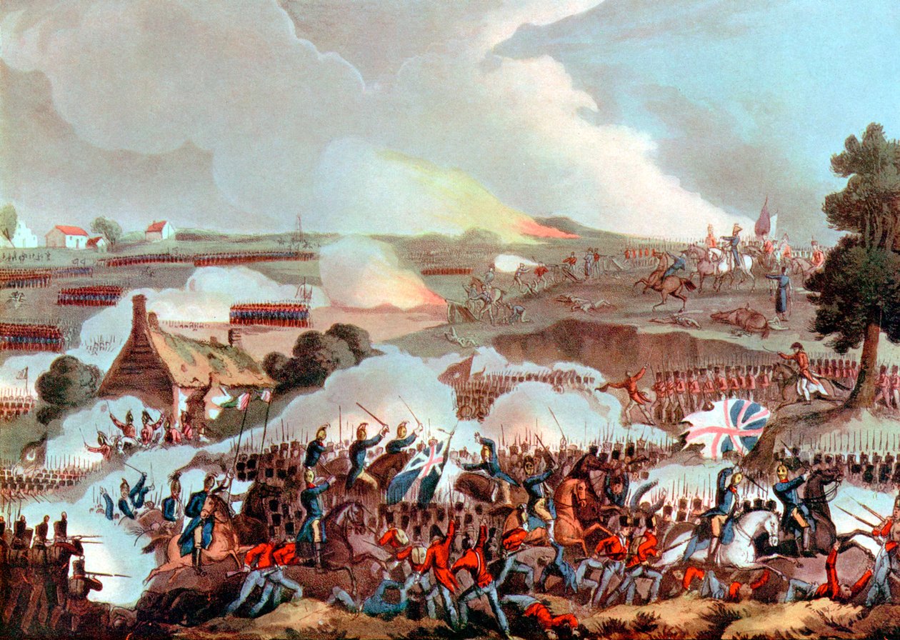 Bitwa pod Waterloo, Belgia, 1815 autorstwa Unbekannt
