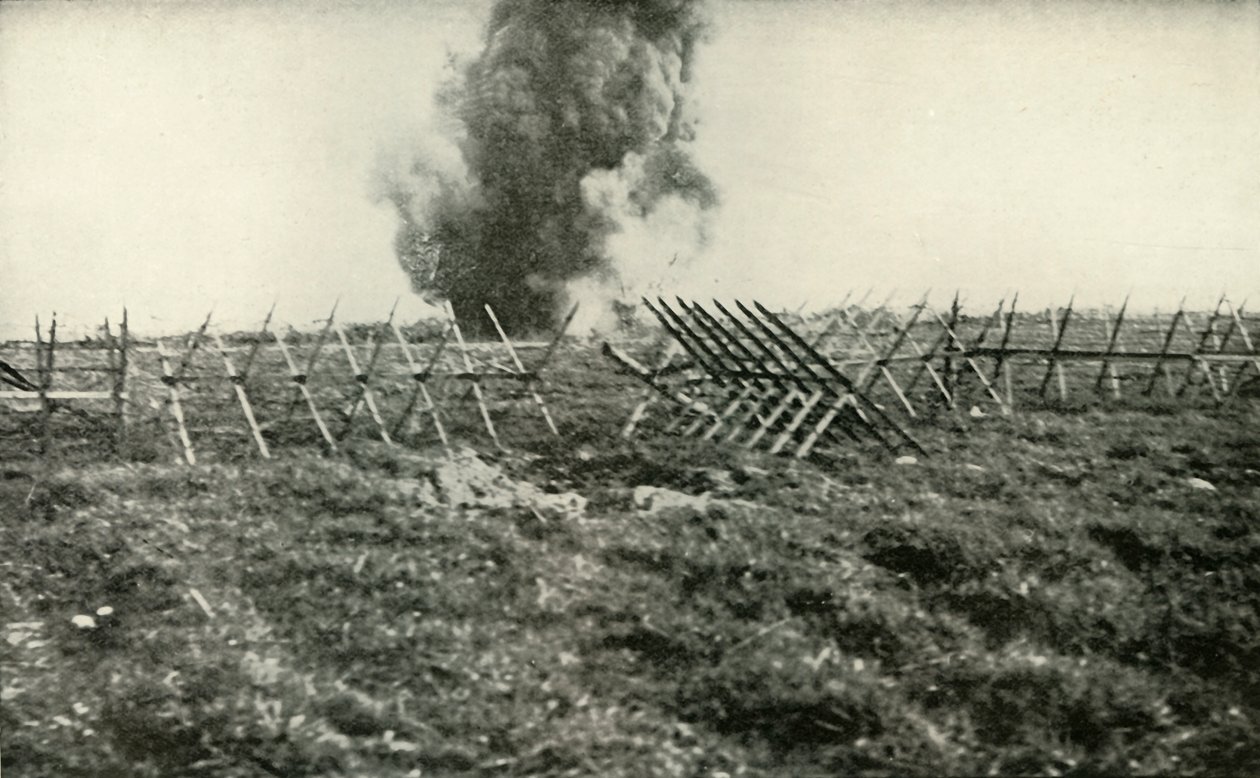 Bombardowanie niemieckich okopów, 1919. autorstwa Unbekannt