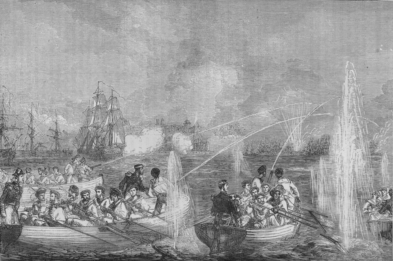 Bombardowanie Odessy, ok. 1880 r. autorstwa Unbekannt