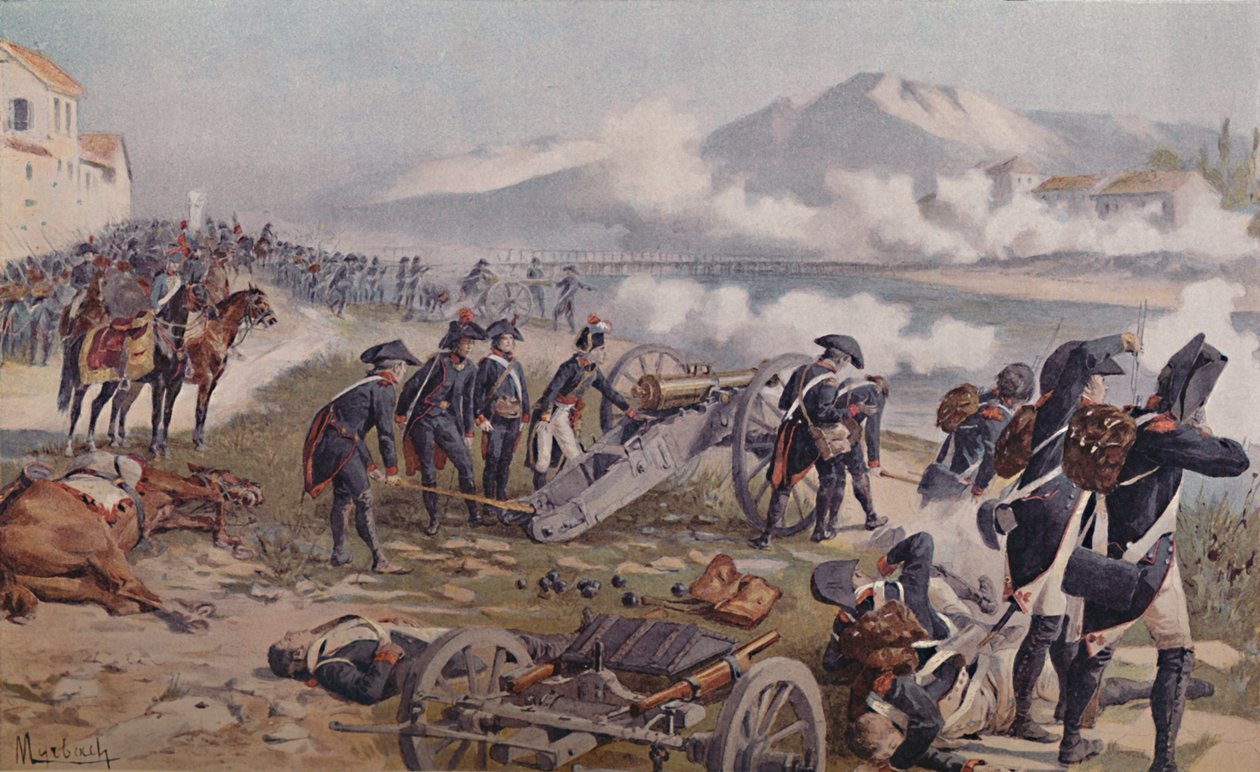 Bonaparte celujący armatą w Lodi, 1796, 1896. autorstwa Unbekannt