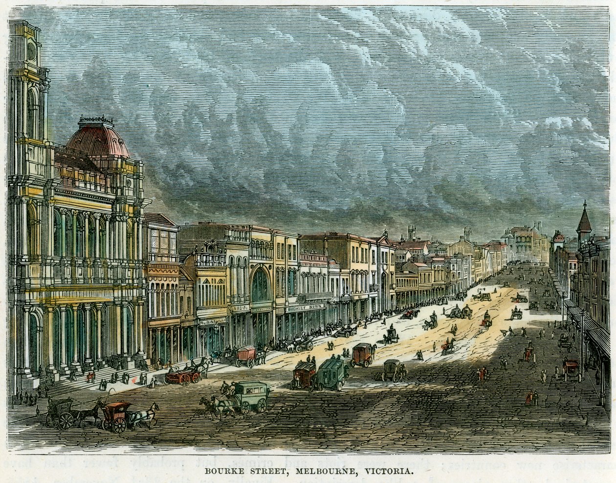 Bourke Street, Melbourne, Wiktoria, Australia, c1880 autorstwa Unbekannt
