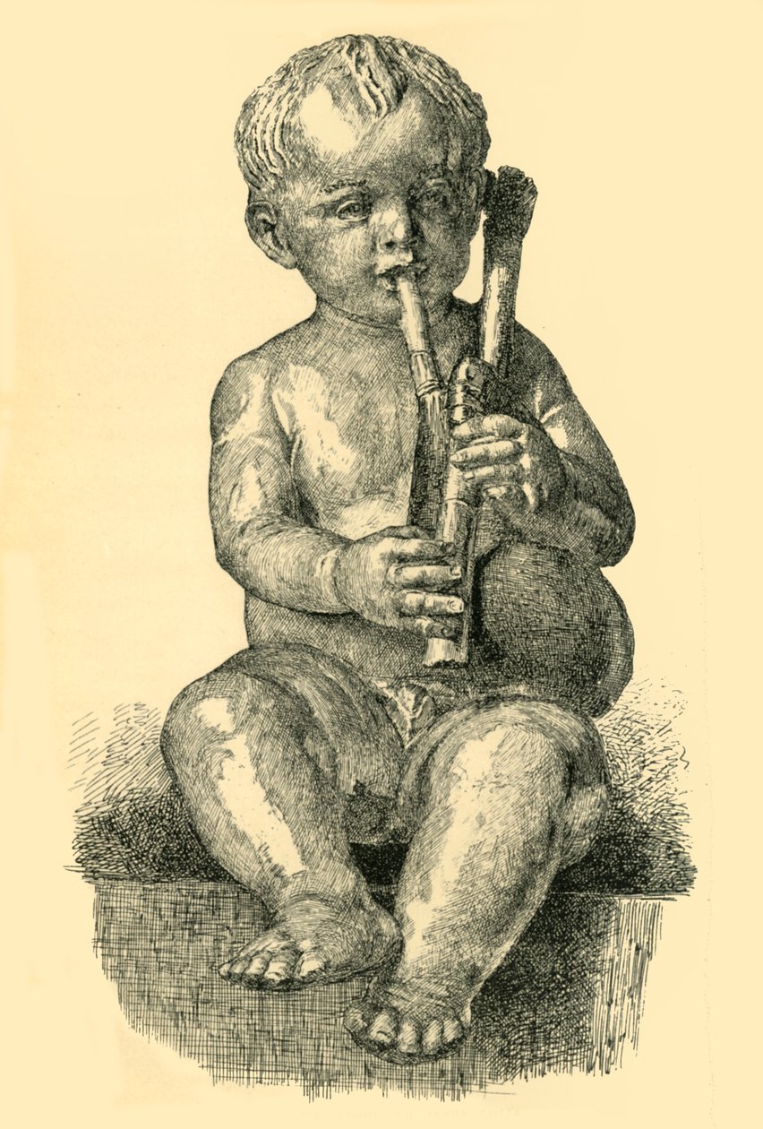 Chłopiec grający na dudach, c1490-1520, 1881. autorstwa Unbekannt