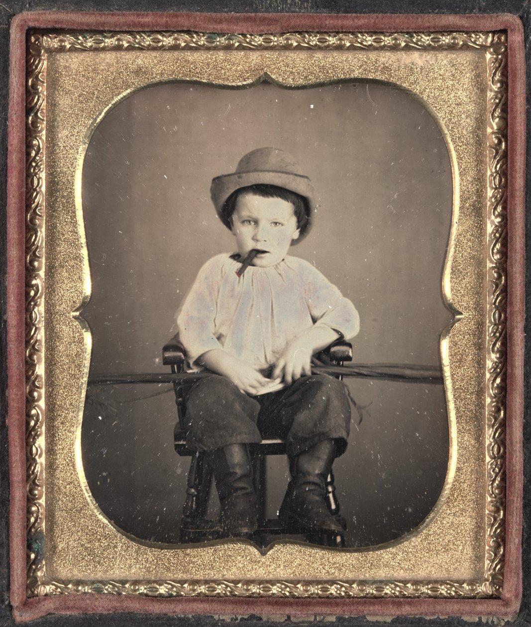 Chłopiec z cygarem, ok. 1855. autorstwa Unbekannt