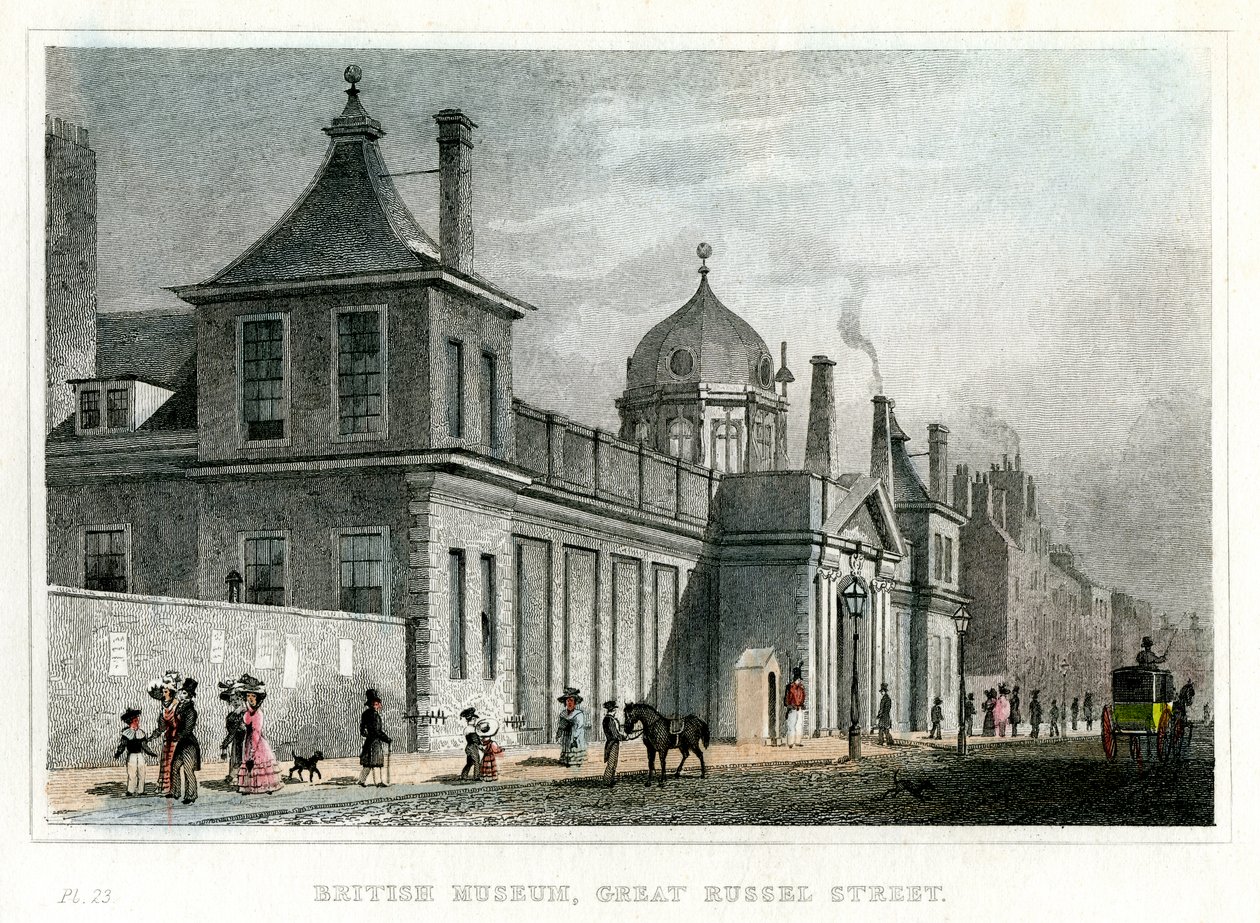 British Museum, Great Russell Street, Londyn, XIX w. autorstwa Unbekannt