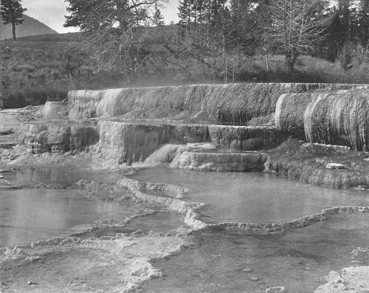 Źródła siarki brunatnej, Park Narodowy Yellowstone, USA, ok. 1900 r. autorstwa Unbekannt