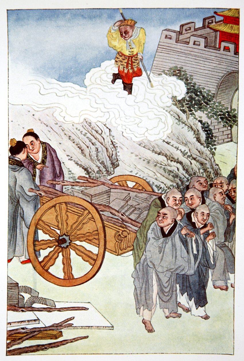 „Buddyści jako niewolnicy w Kraju Powolnych Wozów”, 1922 autorstwa Unbekannt