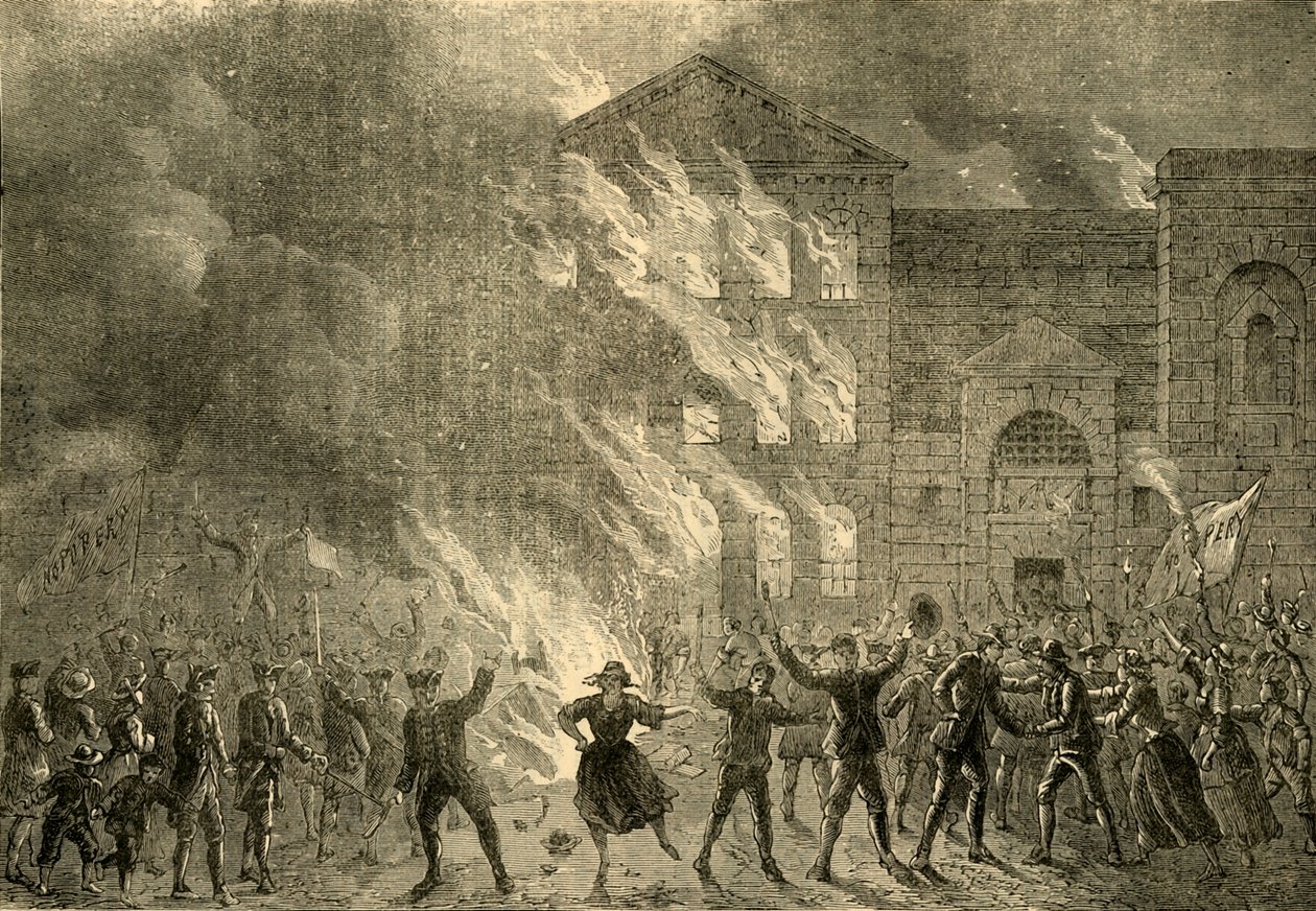 Spalenie Newgate, 1780, ok. 1872. autorstwa Unbekannt
