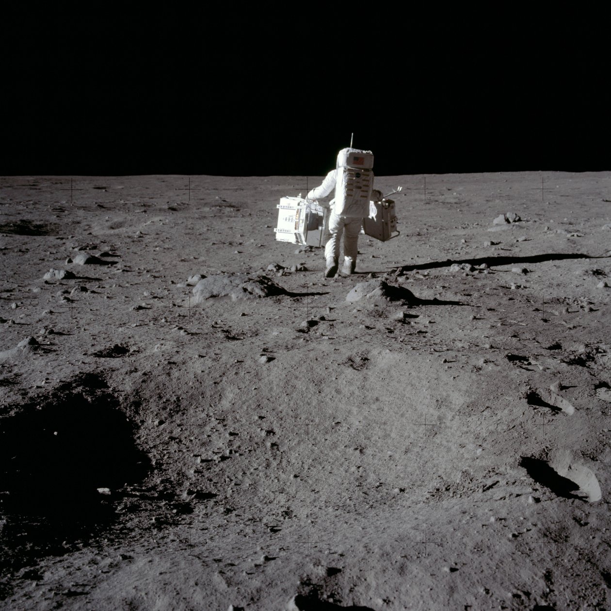 Buzz Aldrin w Tranquility Base autorstwa Unbekannt