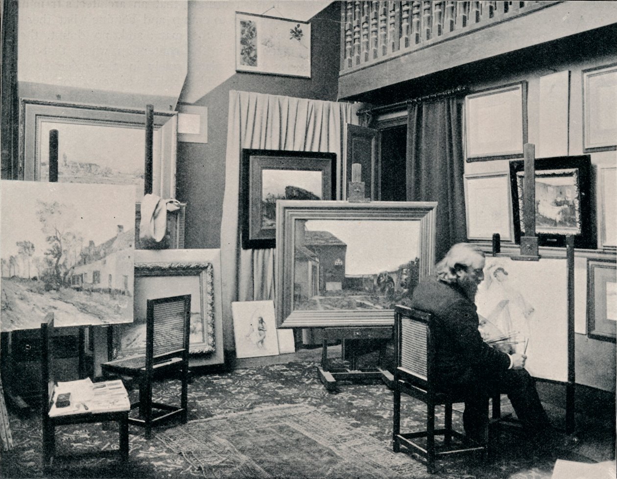 C. Cazin w swojej pracowni, ok. 1897 autorstwa Unbekannt