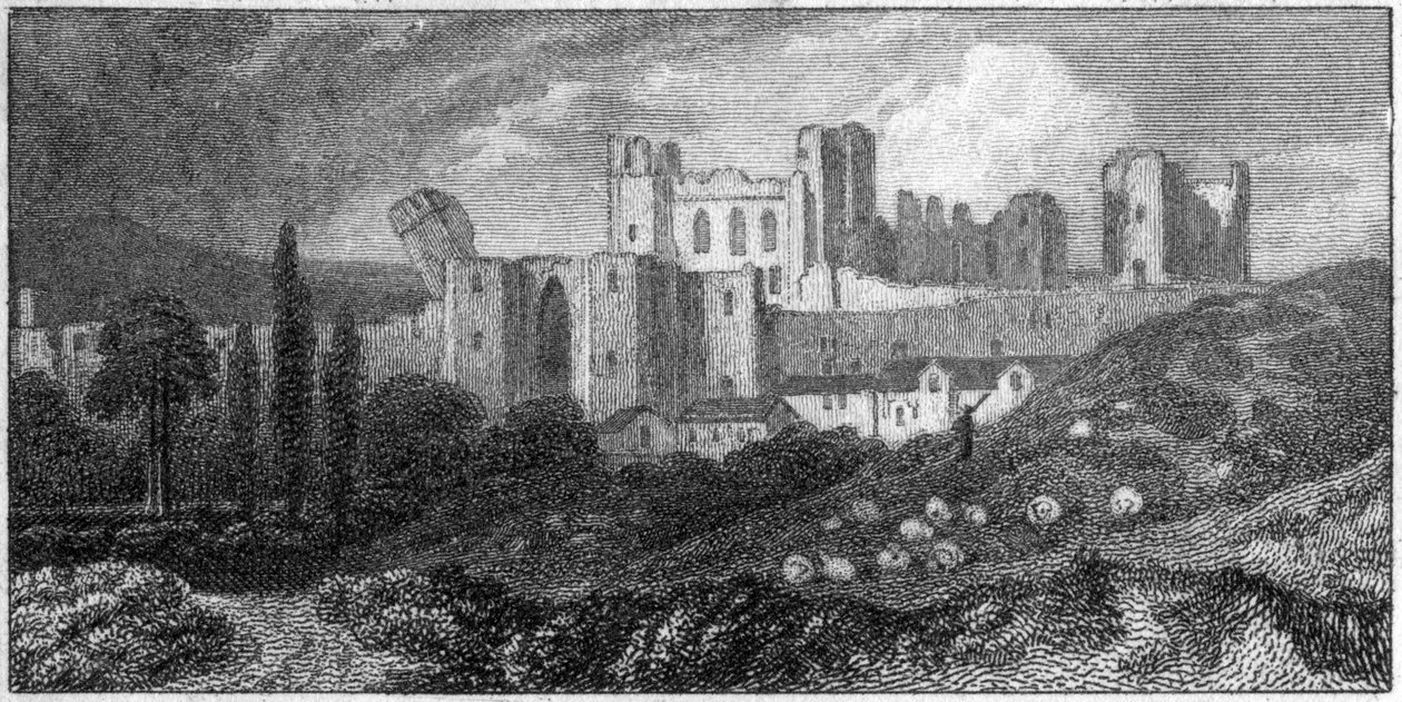 Zamek Caerphilly, Walia, XIX w. autorstwa Unbekannt