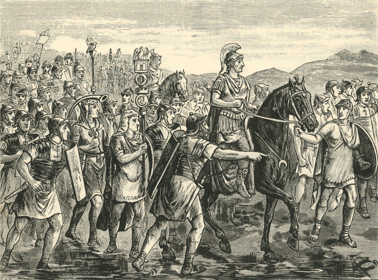 Cezar przekraczający Rubikon, 1890. autorstwa Unbekannt