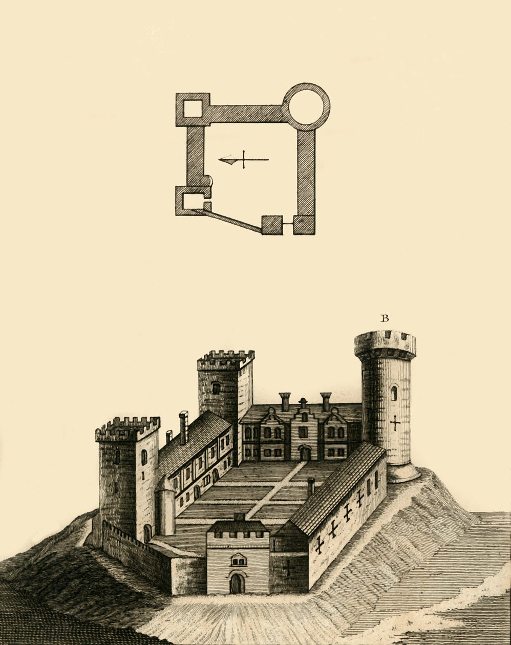 Zamek w Cambridge, ok. 1783 r. autorstwa Unbekannt