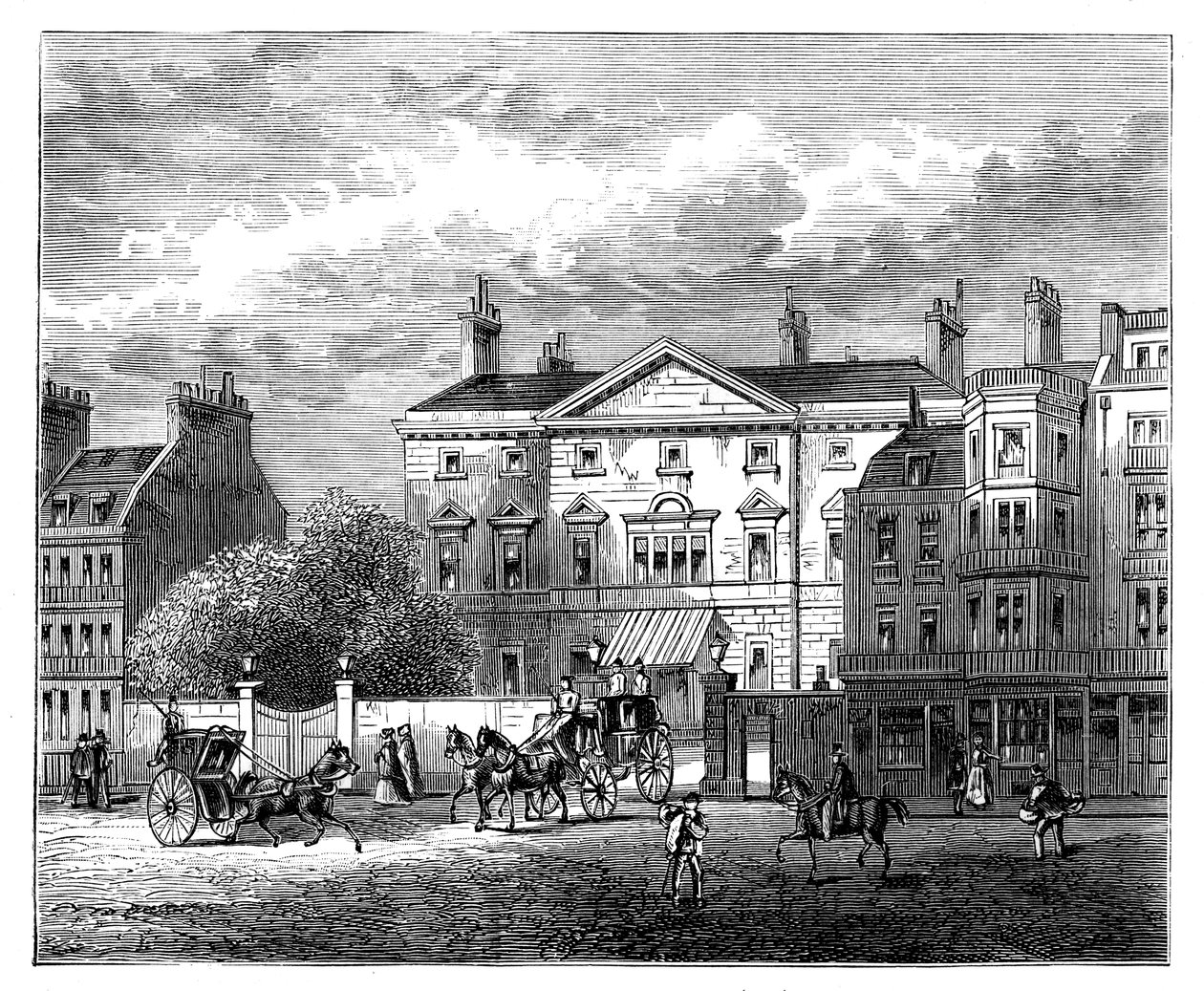 Cambridge House, Piccadilly, Londyn, 1854, ok. 1888 autorstwa Unbekannt