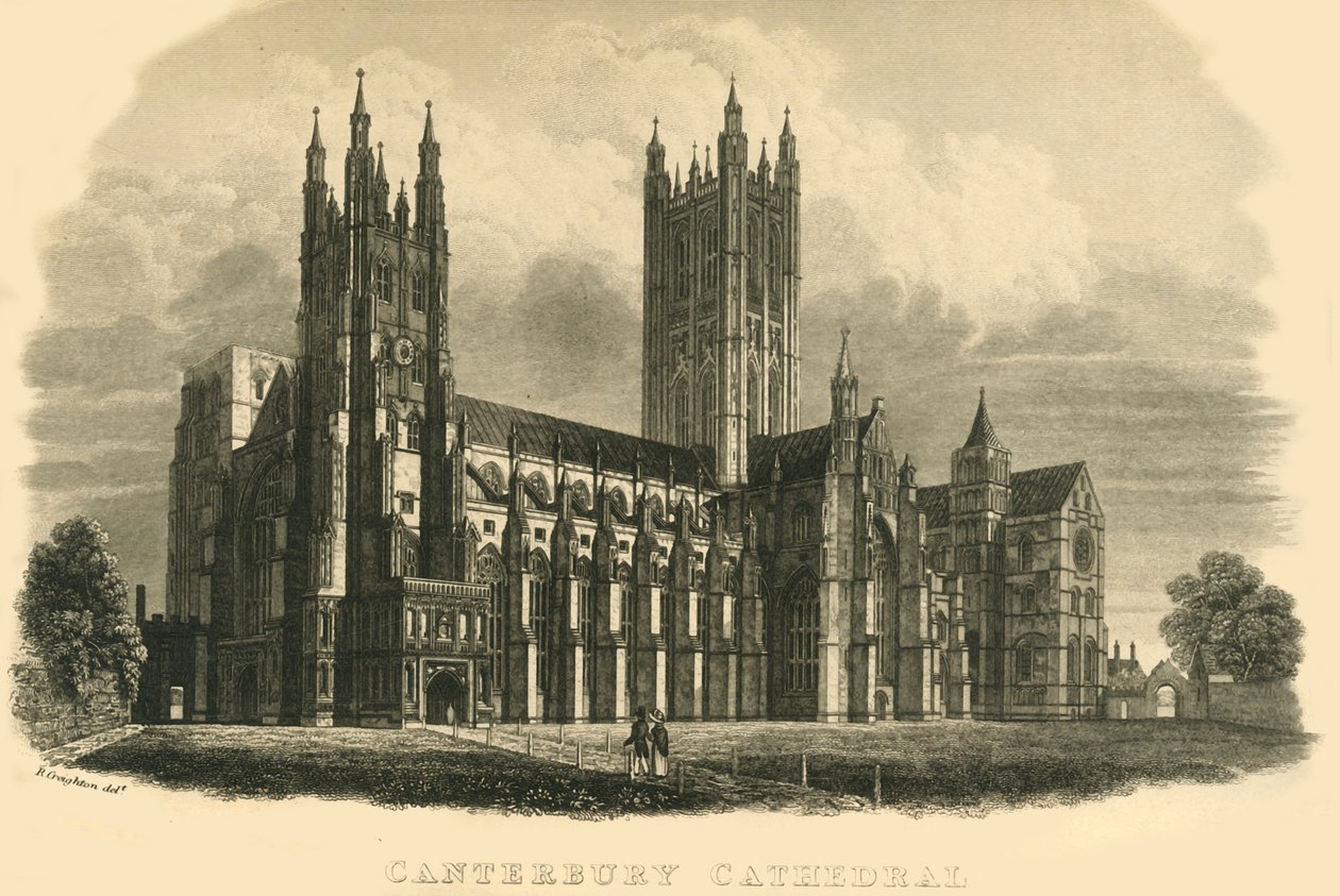 Katedra w Canterbury, początek XIX wieku. autorstwa Unbekannt