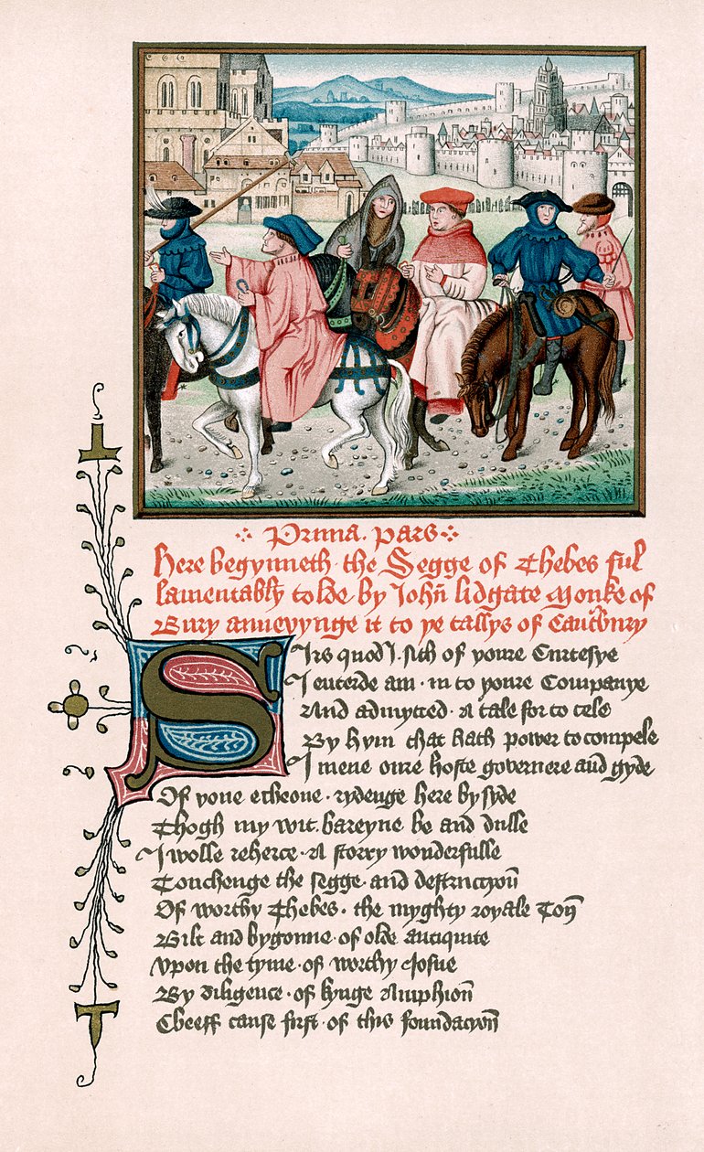 Pielgrzymi z Canterbury, ok. 1420 XIX w. autorstwa Unbekannt