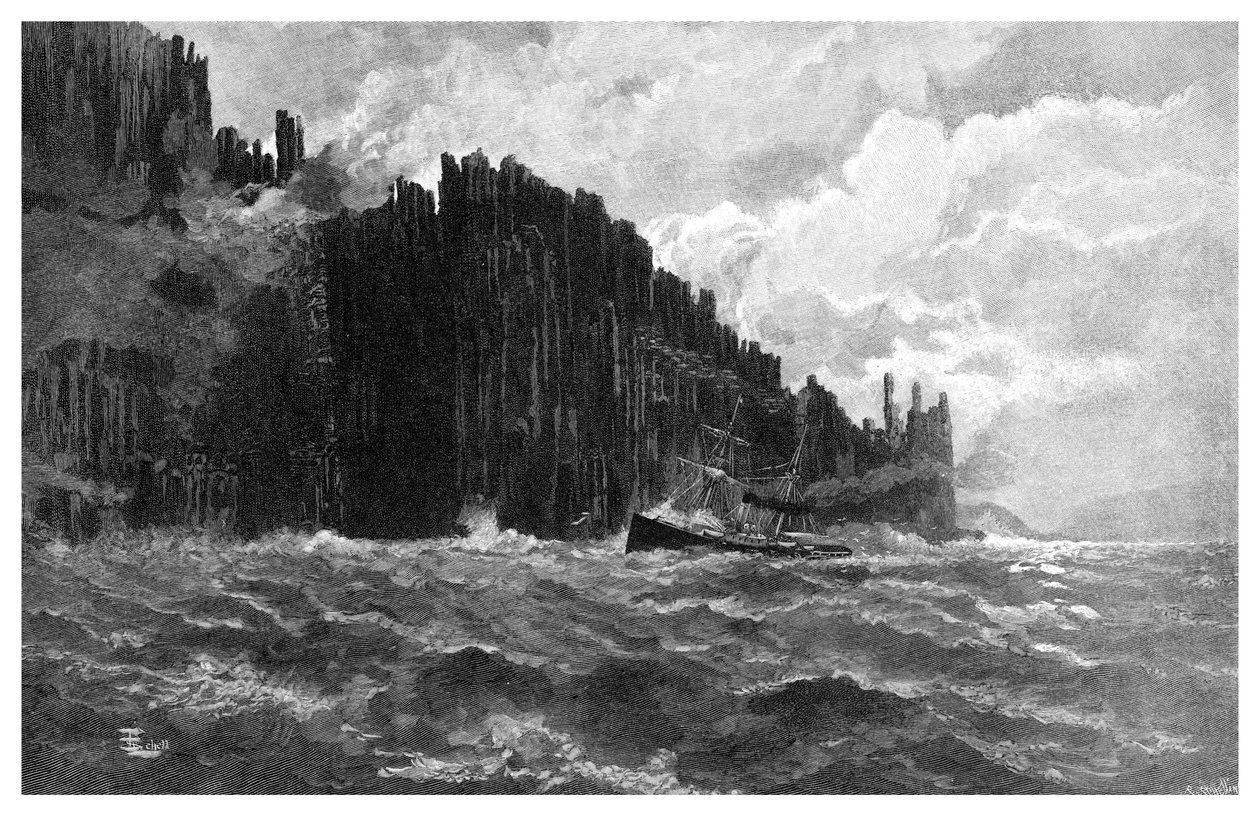 Cape Raoul, Tasmania, Australia, 1886 r. autorstwa Unbekannt