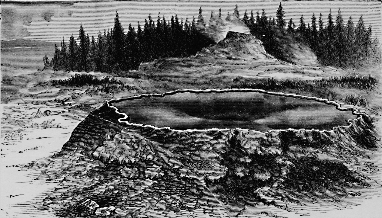 Gejzer zamkowy i basen ogniowy, 1873, 1883 autorstwa Unbekannt