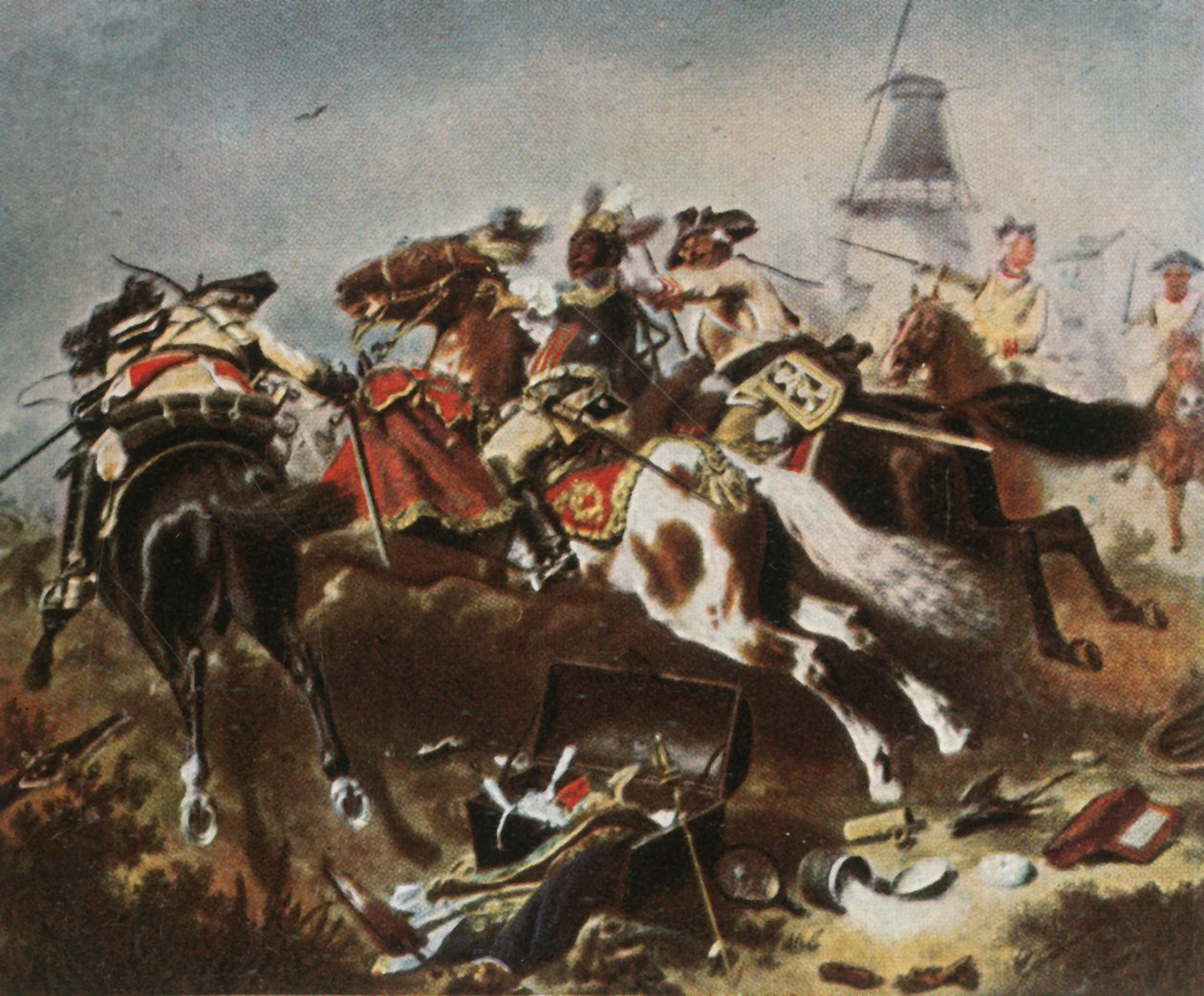 Zaangażowanie kawalerii w Rossbach, 5 listopada 1757, 1936. autorstwa Unbekannt