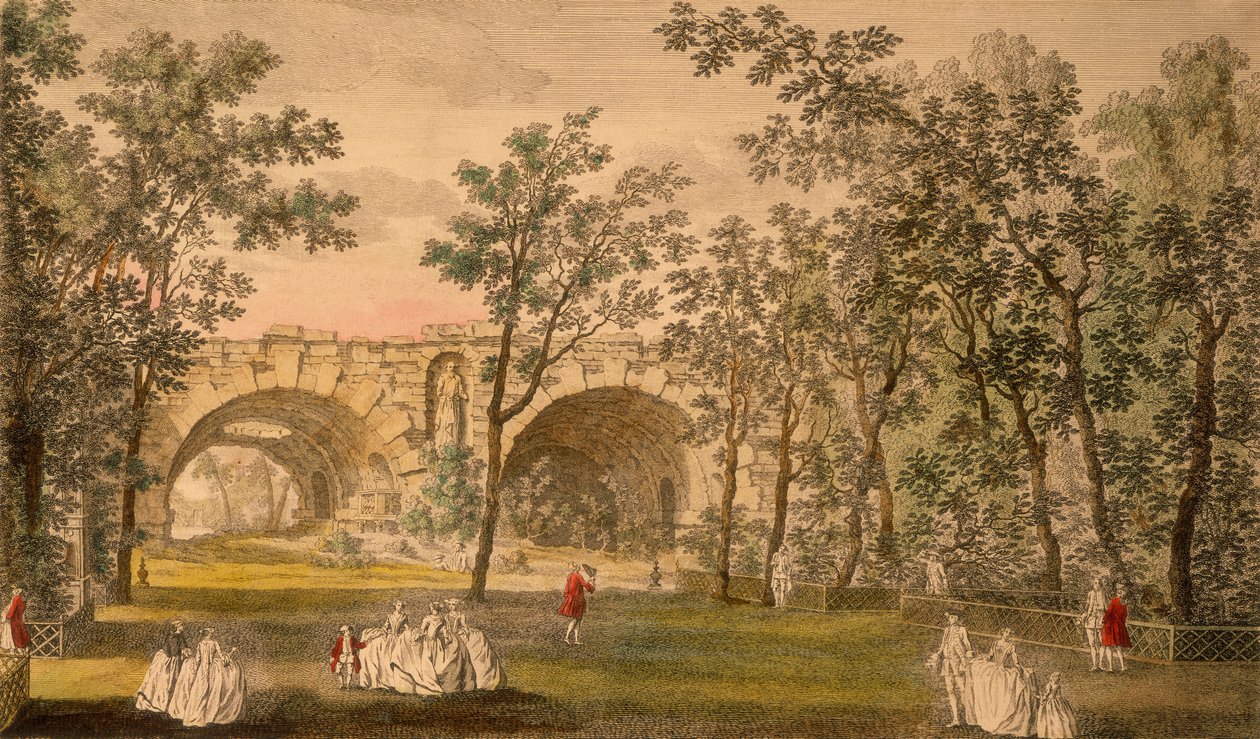 Centrum Crosswalk, Vauxhall Gardens, Londyn, c1751 autorstwa Unbekannt