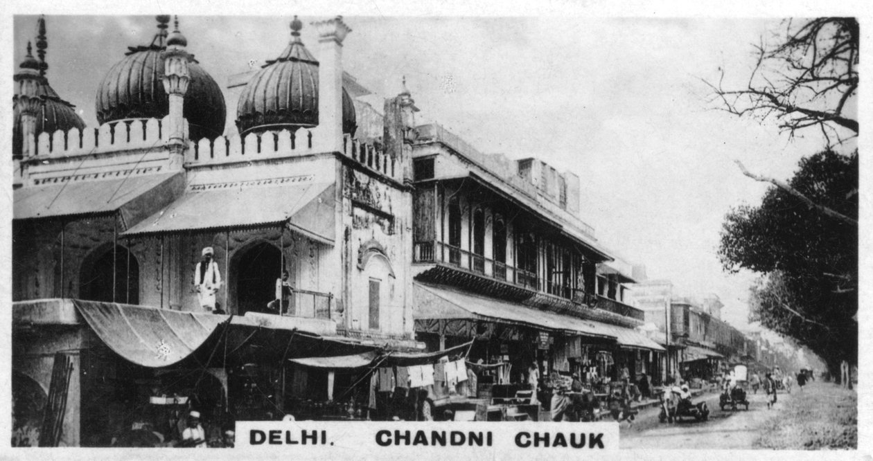 Chandni Chowk, Delhi, Indie, ok. 1925 r. autorstwa Unbekannt