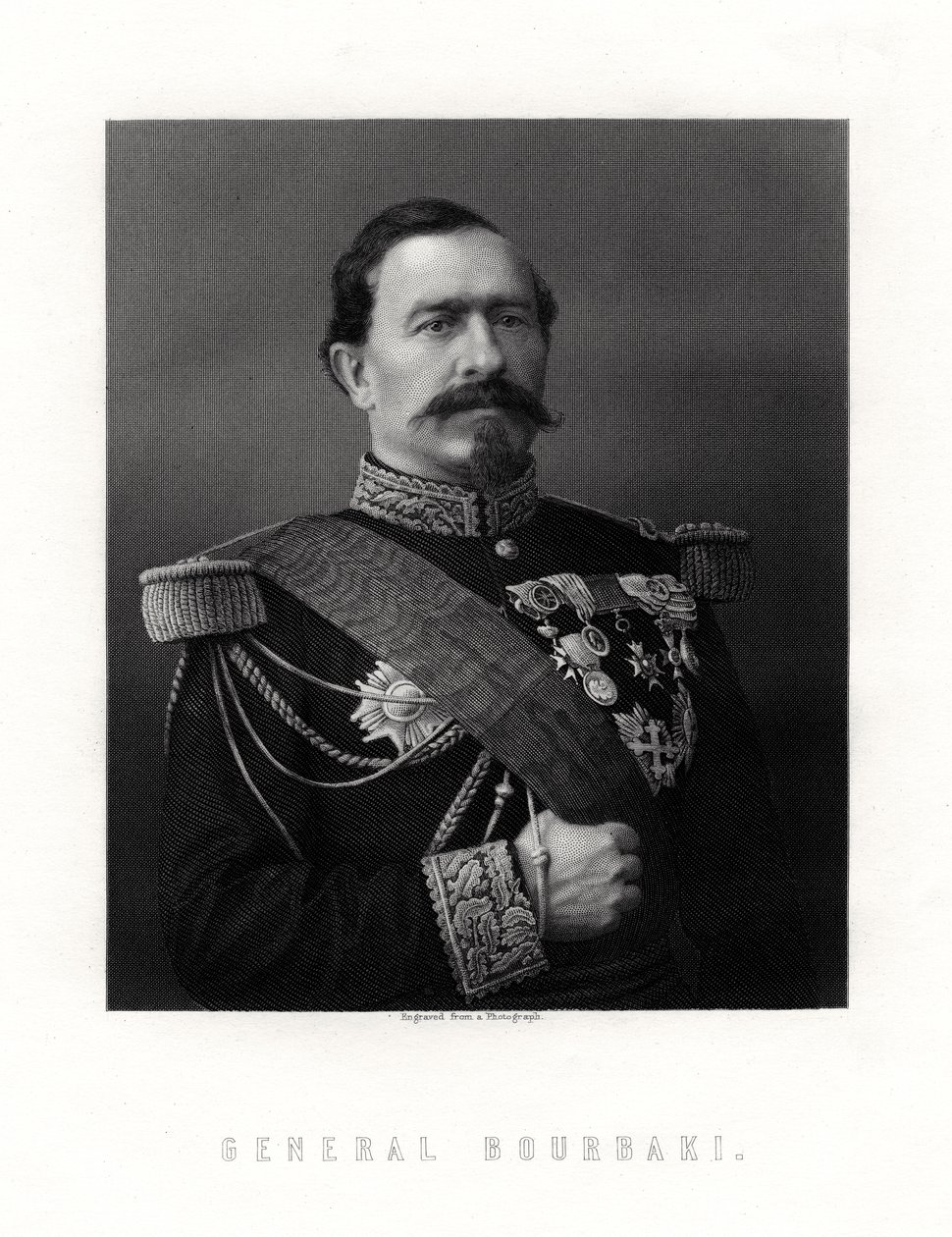 Charles Denis Sauter Bourbaki, generał francuski, XIX w. autorstwa Unbekannt