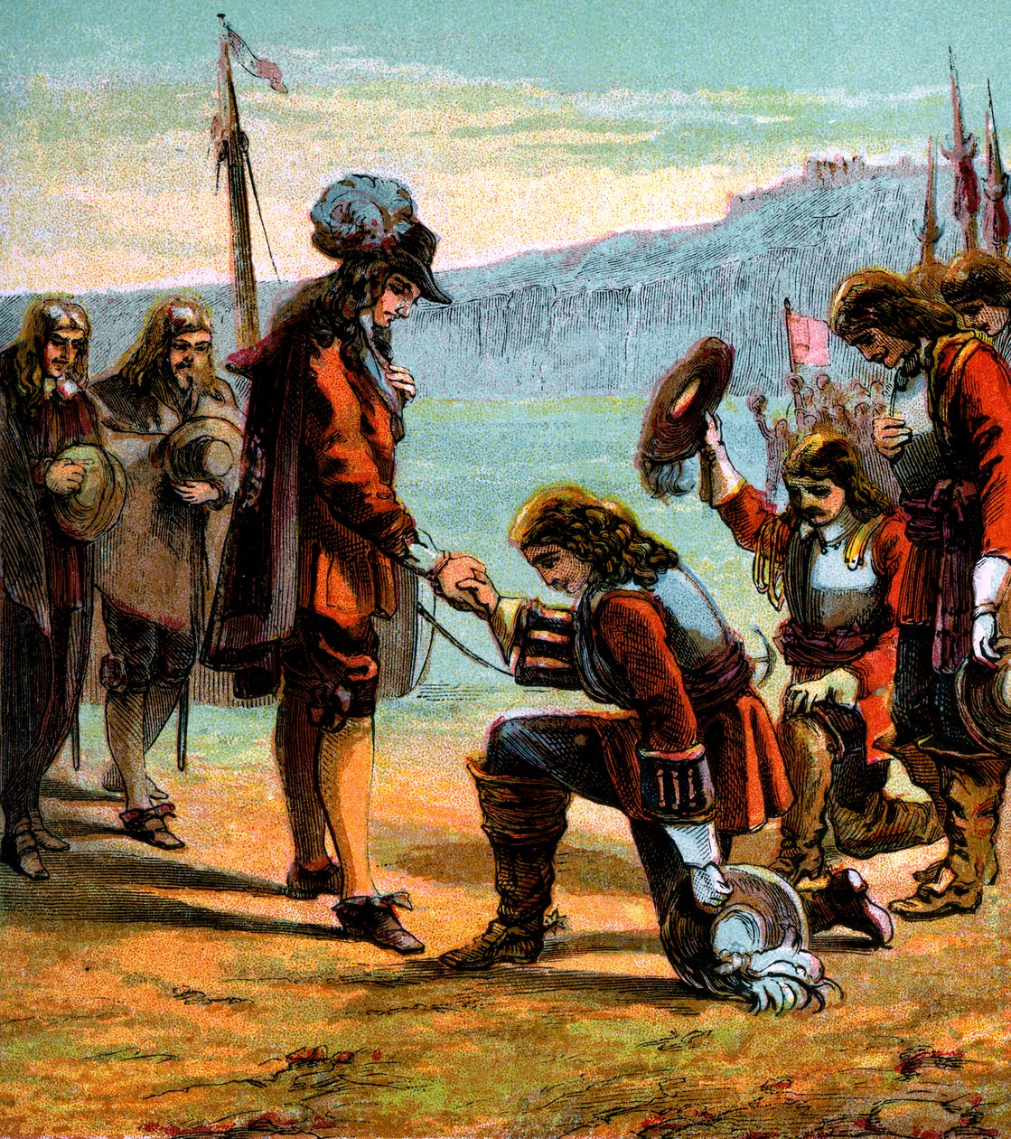 Karol II i generał Monck, ok. 1660, ok. 1850 autorstwa Unbekannt