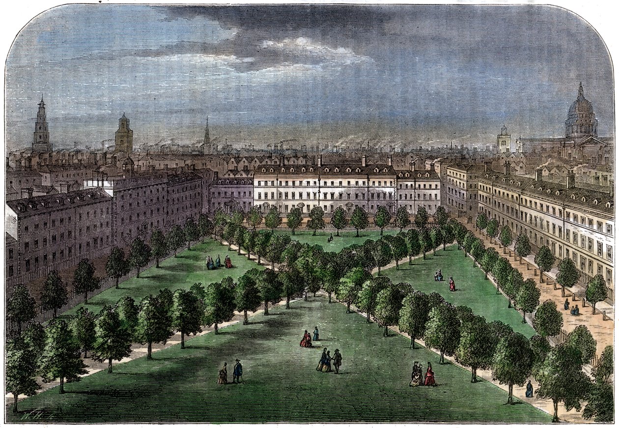 Plac Charterhouse, XIX w. autorstwa Unbekannt