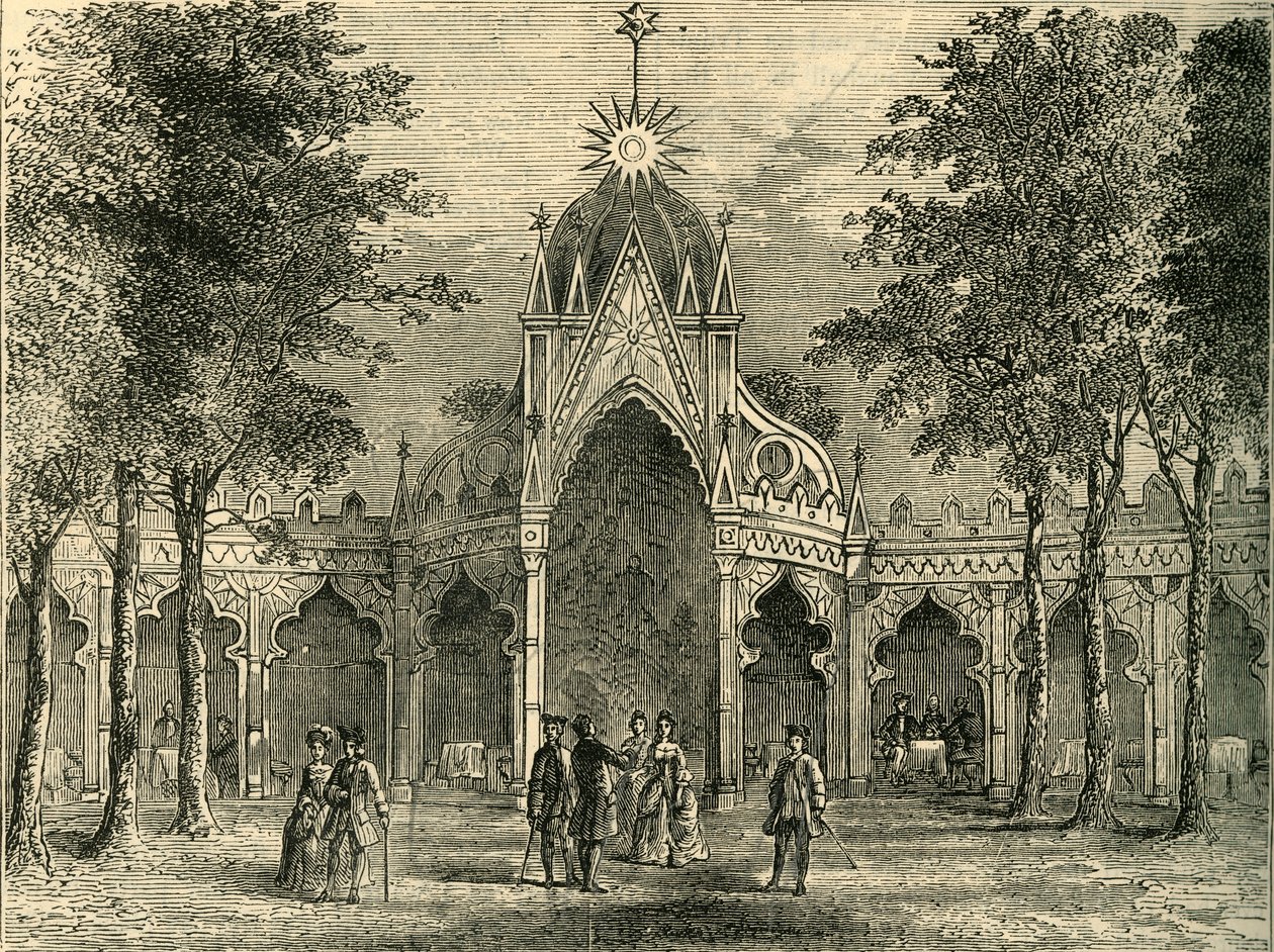 Pawilon Chiński w Ogrodach Vauxhall, ok. 1878 r. autorstwa Unbekannt