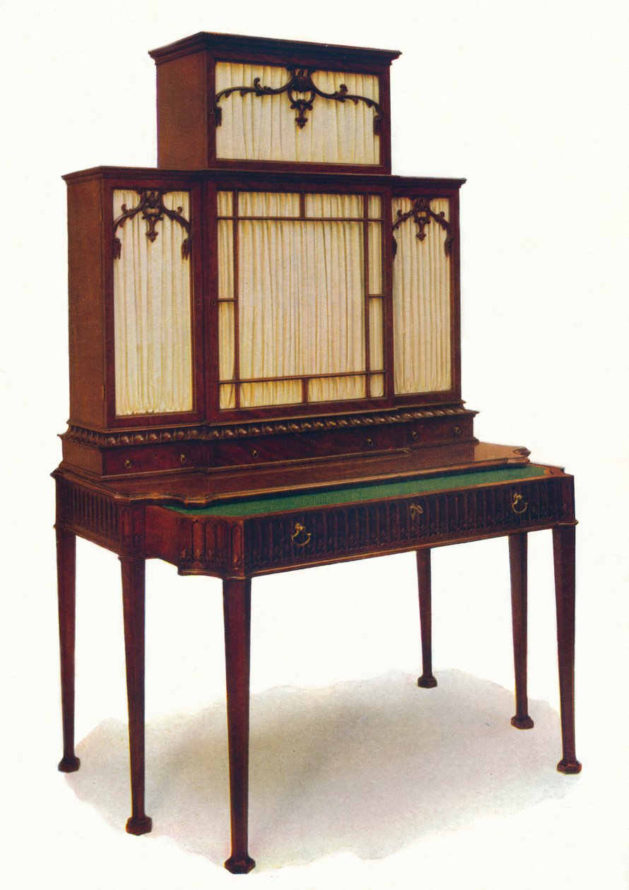 Regał Chippendale Mahogany Secretaire, połowa XVIII wieku, 1930. autorstwa Unbekannt