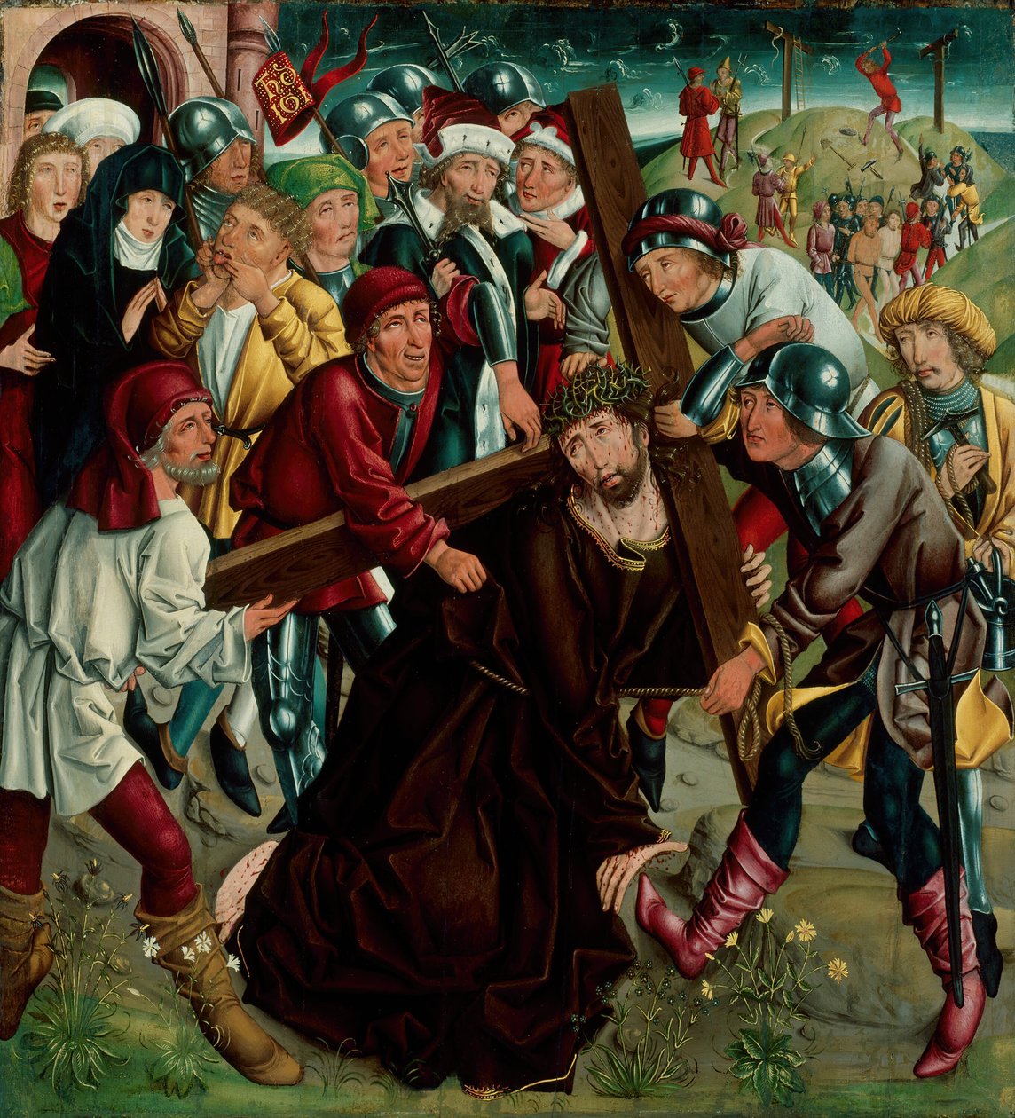 Chrystus dźwigający krzyż, c. 1490. autorstwa Unbekannt