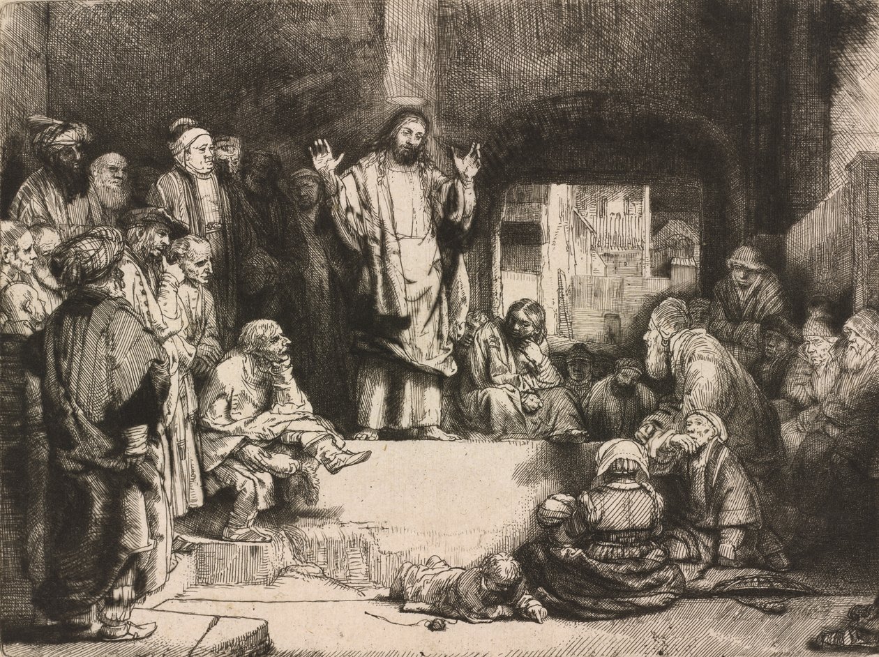 Przepowiadanie Chrystusa La petite Tombe, c. 1652. autorstwa Unbekannt