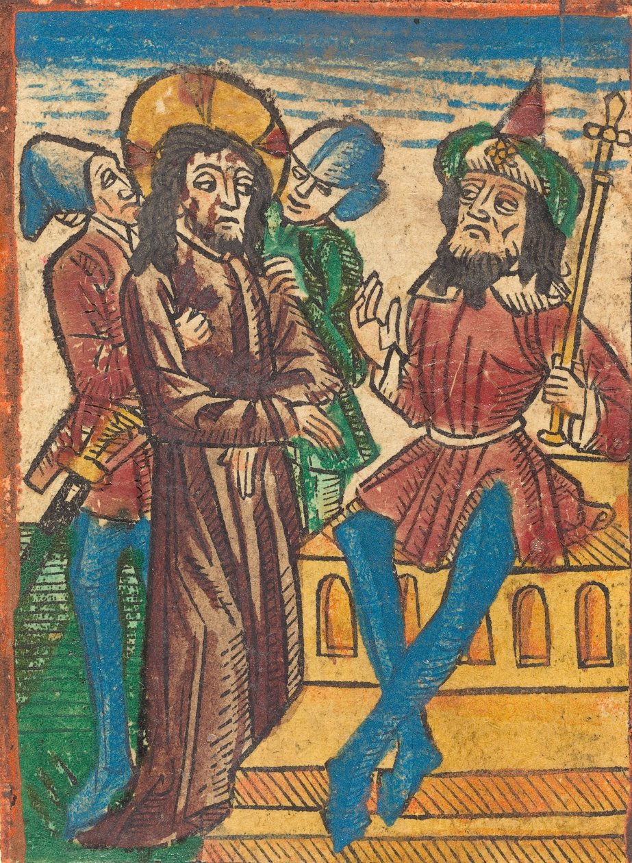 Chrystus przed Piłatem, ca. 1490. autorstwa Unbekannt
