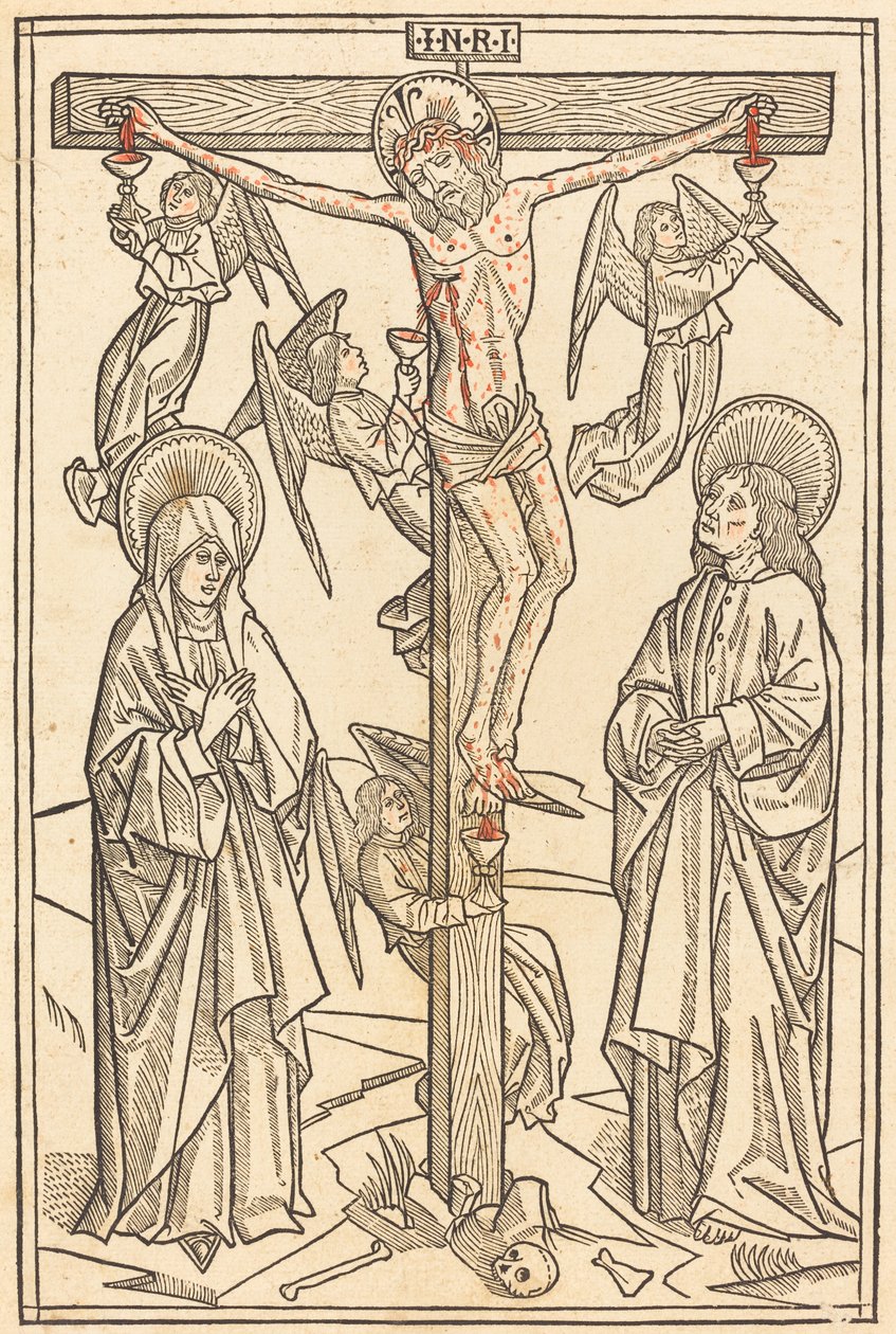 Chrystus na krzyżu z aniołami, 1481. autorstwa Unbekannt