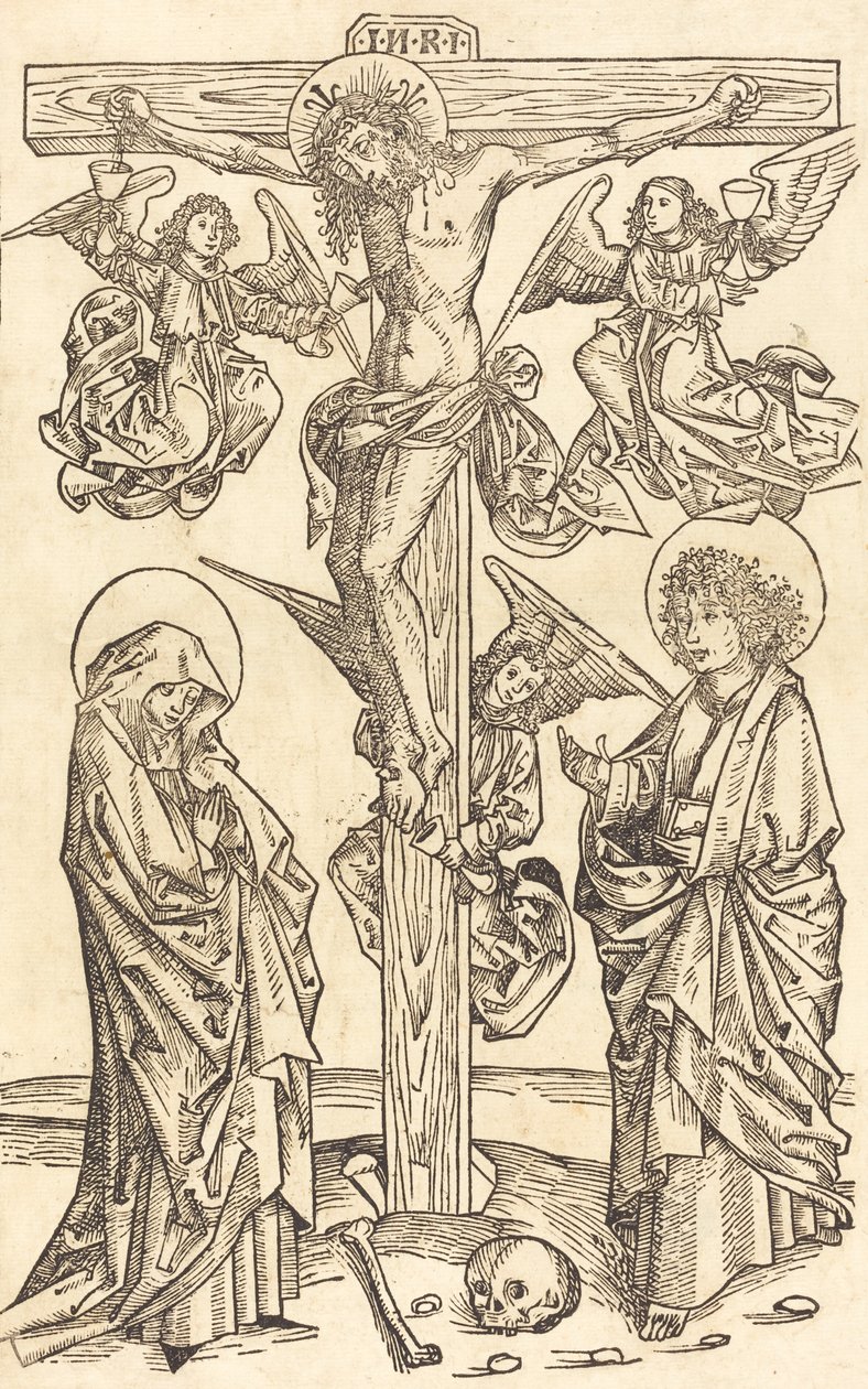 Chrystus na krzyżu z aniołami, 14901500. autorstwa Unbekannt