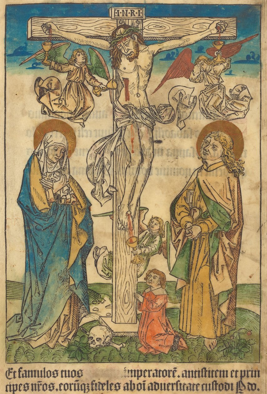 Chrystus na krzyżu z aniołami, ok. godz. 1490. autorstwa Unbekannt