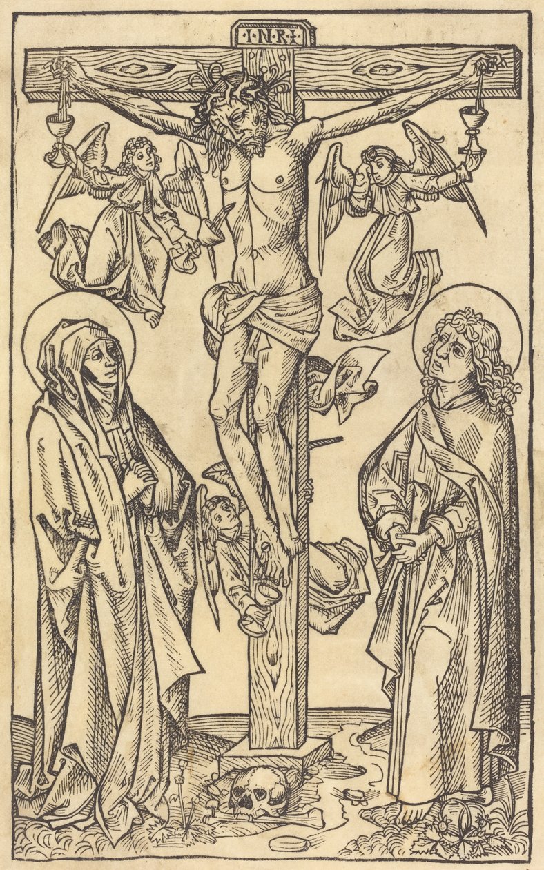 Chrystus na krzyżu z aniołami, ok. godz. 1490. autorstwa Unbekannt