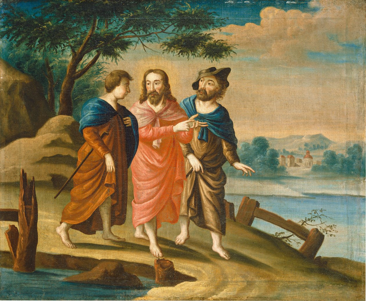 Chrystus w drodze do Emaus, ok. godz. 17251730. autorstwa Unbekannt