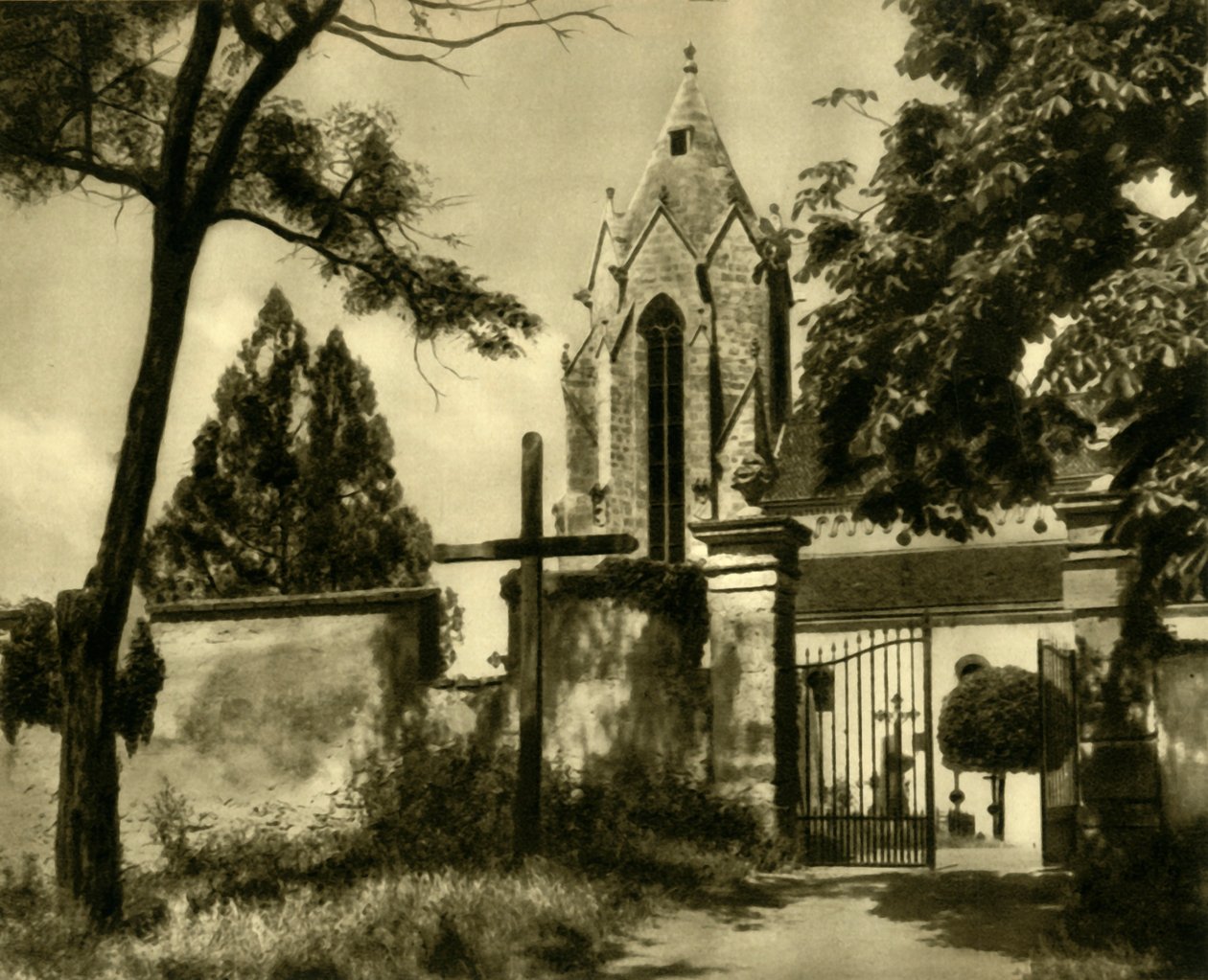 Kościół w Bad Deutsch-Altenburg, Dolna Austria, c1935. autorstwa Unbekannt