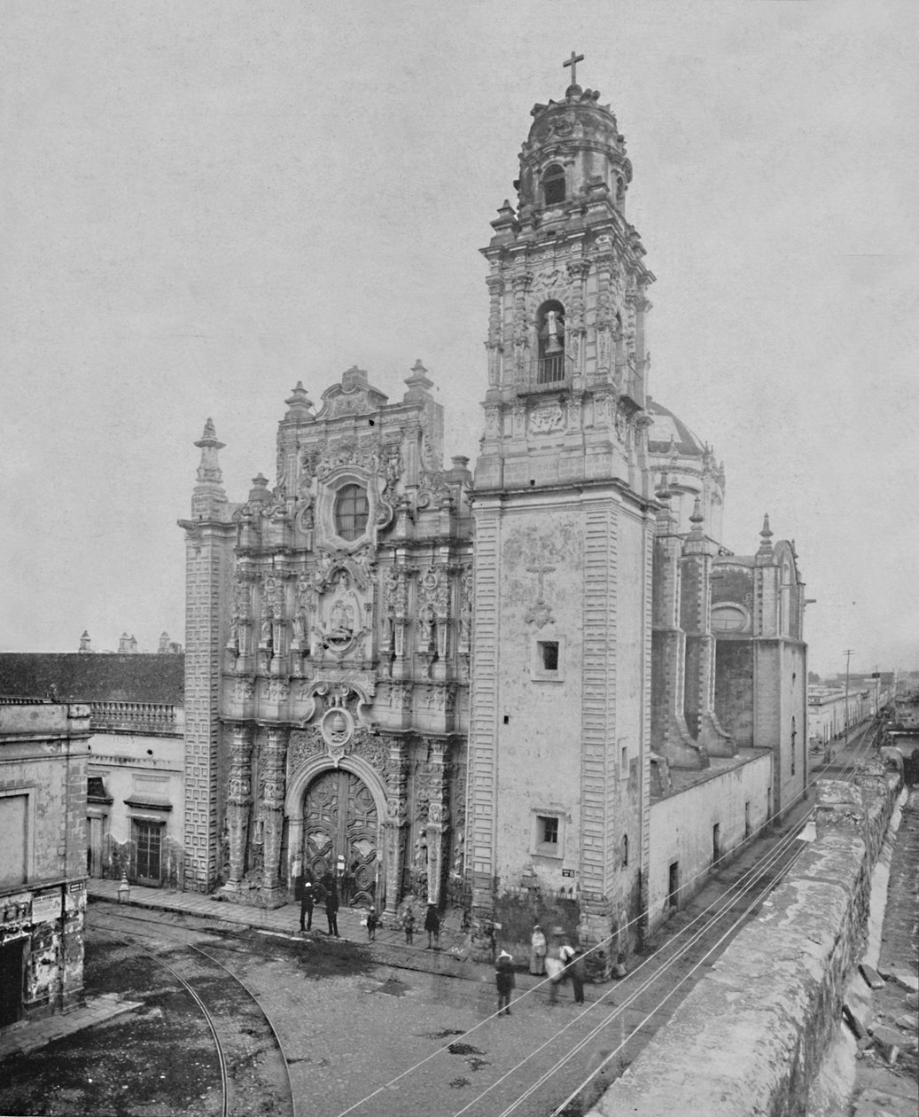Kościół La Santisma, miasto Meksyk, c1897. autorstwa Unbekannt