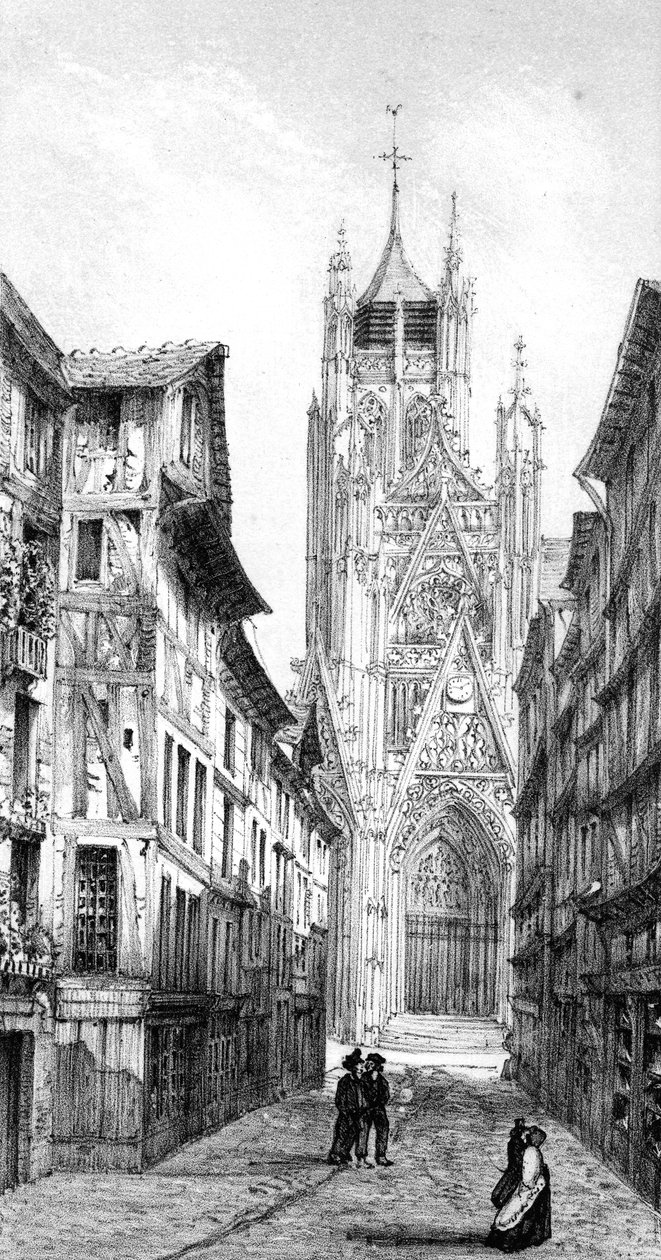 Kościół św. Maclou, Rouen, Francja, XIX w. autorstwa Unbekannt