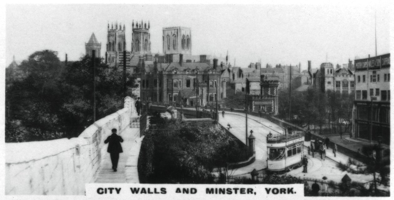 Mury miejskie i Minster, York, ok. 1920 autorstwa Unbekannt