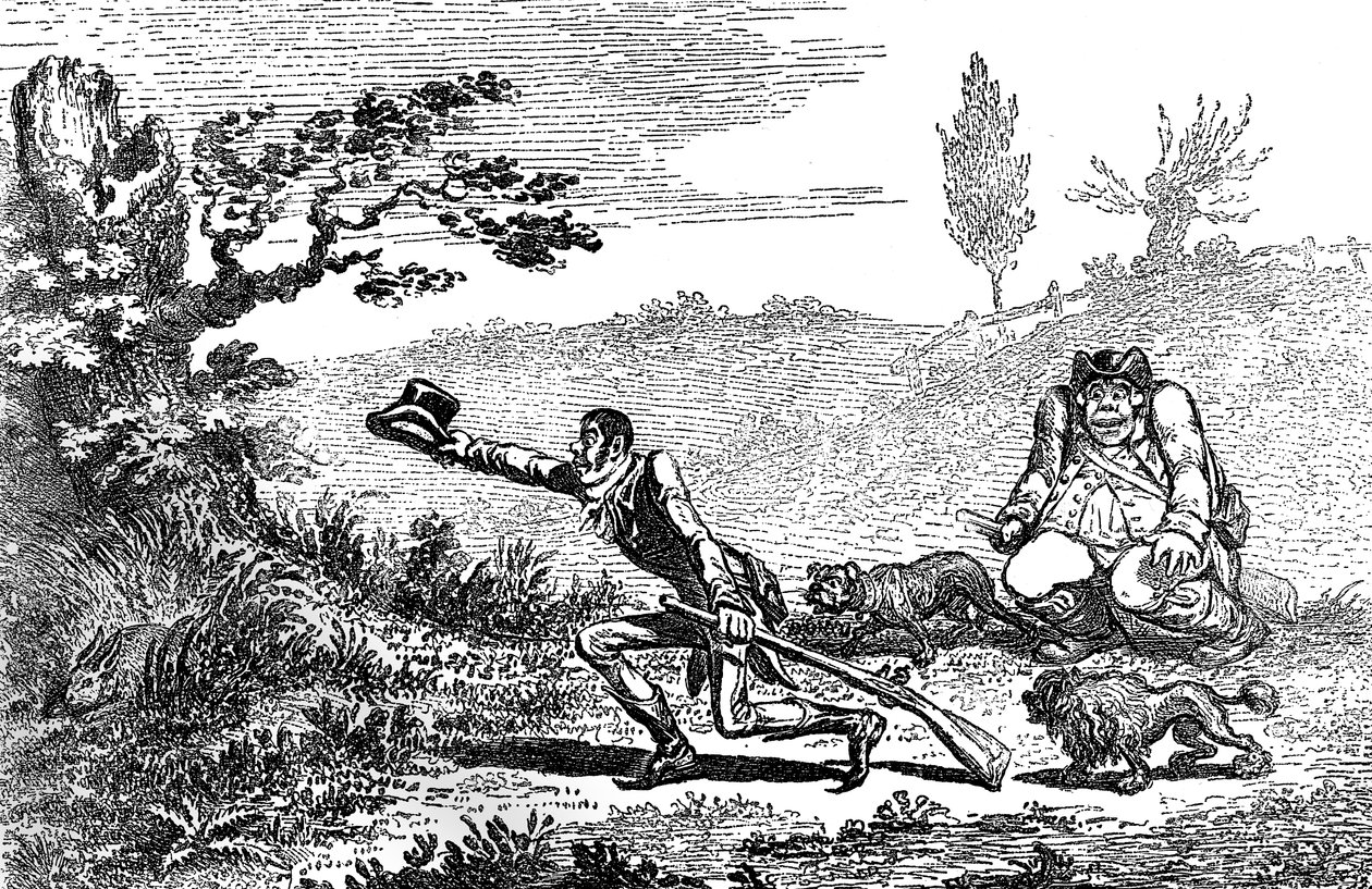 Cockney Sportowcy znajdują zająca, 1800 autorstwa Unbekannt