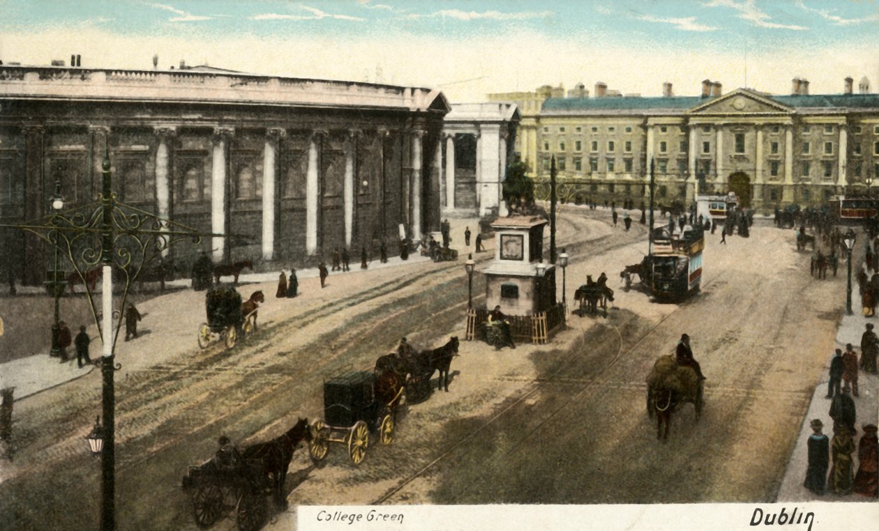 College Green - Dublin, koniec XIX i początek XX wieku. autorstwa Unbekannt