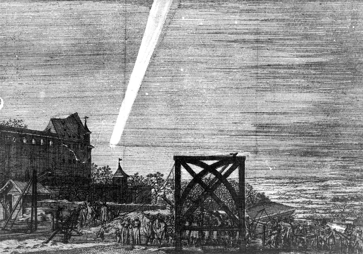 Kometa grudnia 1680 Kirch, 1681 autorstwa Unbekannt