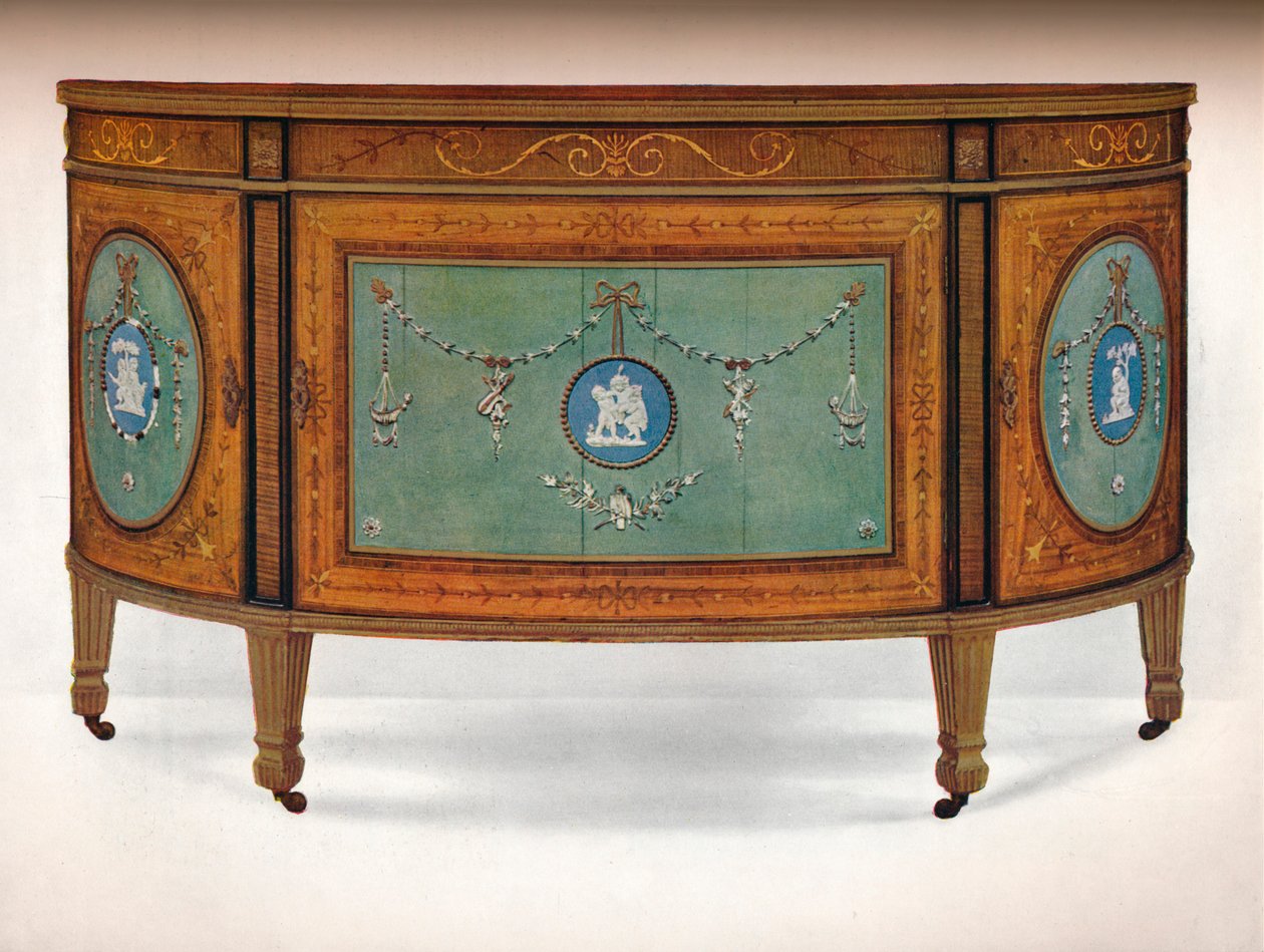Komoda w formie lunet, c1775 autorstwa Unbekannt